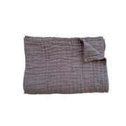 Lavender Gray Muslin 6-Layer Blanket