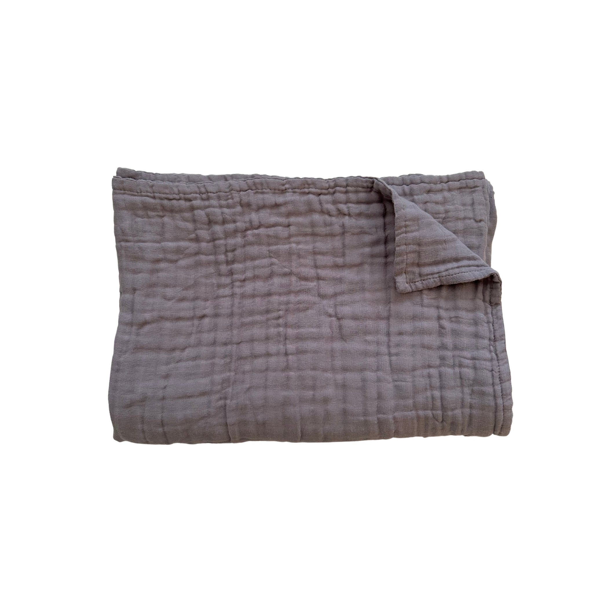 Lavender Gray Muslin 6-Layer Blanket