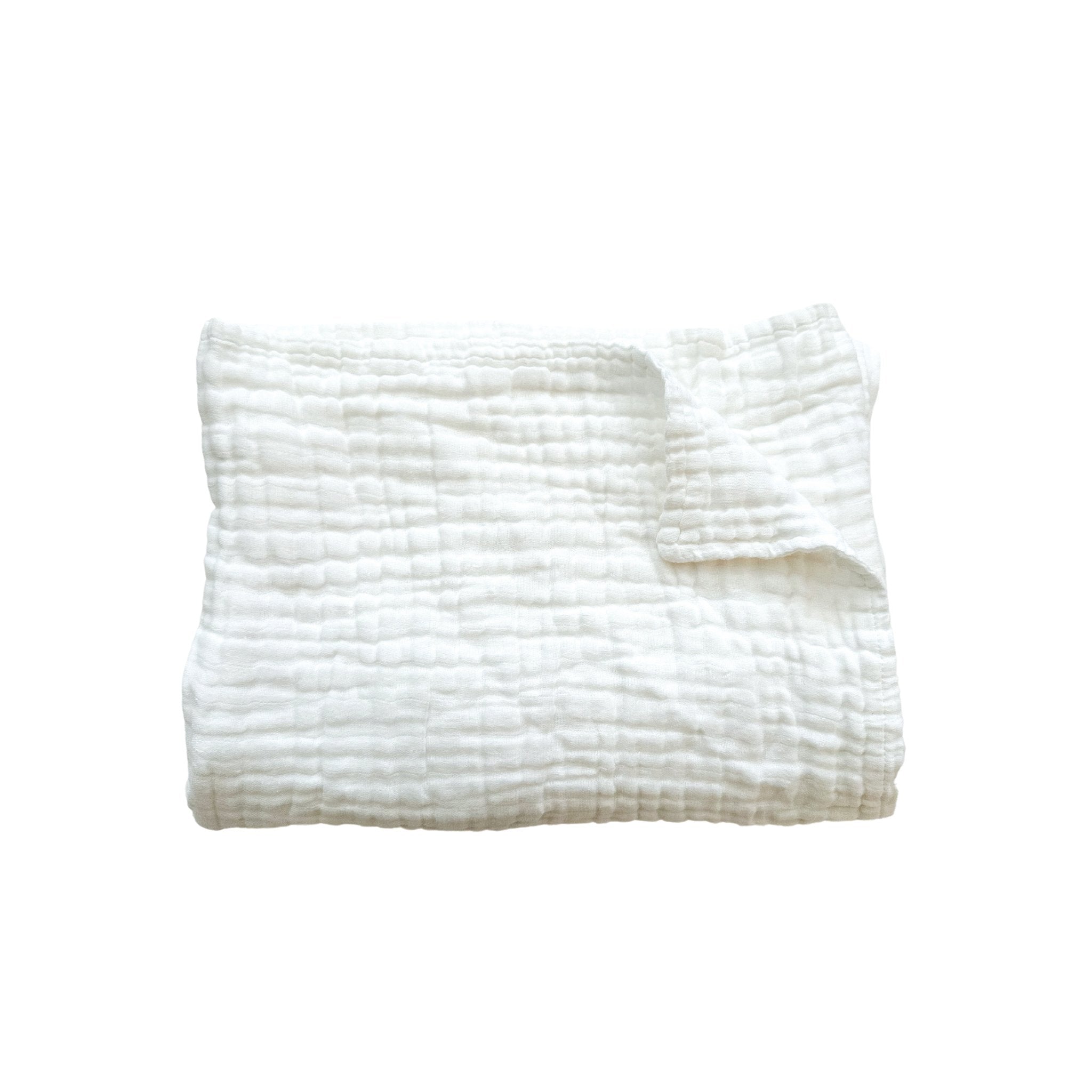 White Organic Muslin 6-Layer Blanket