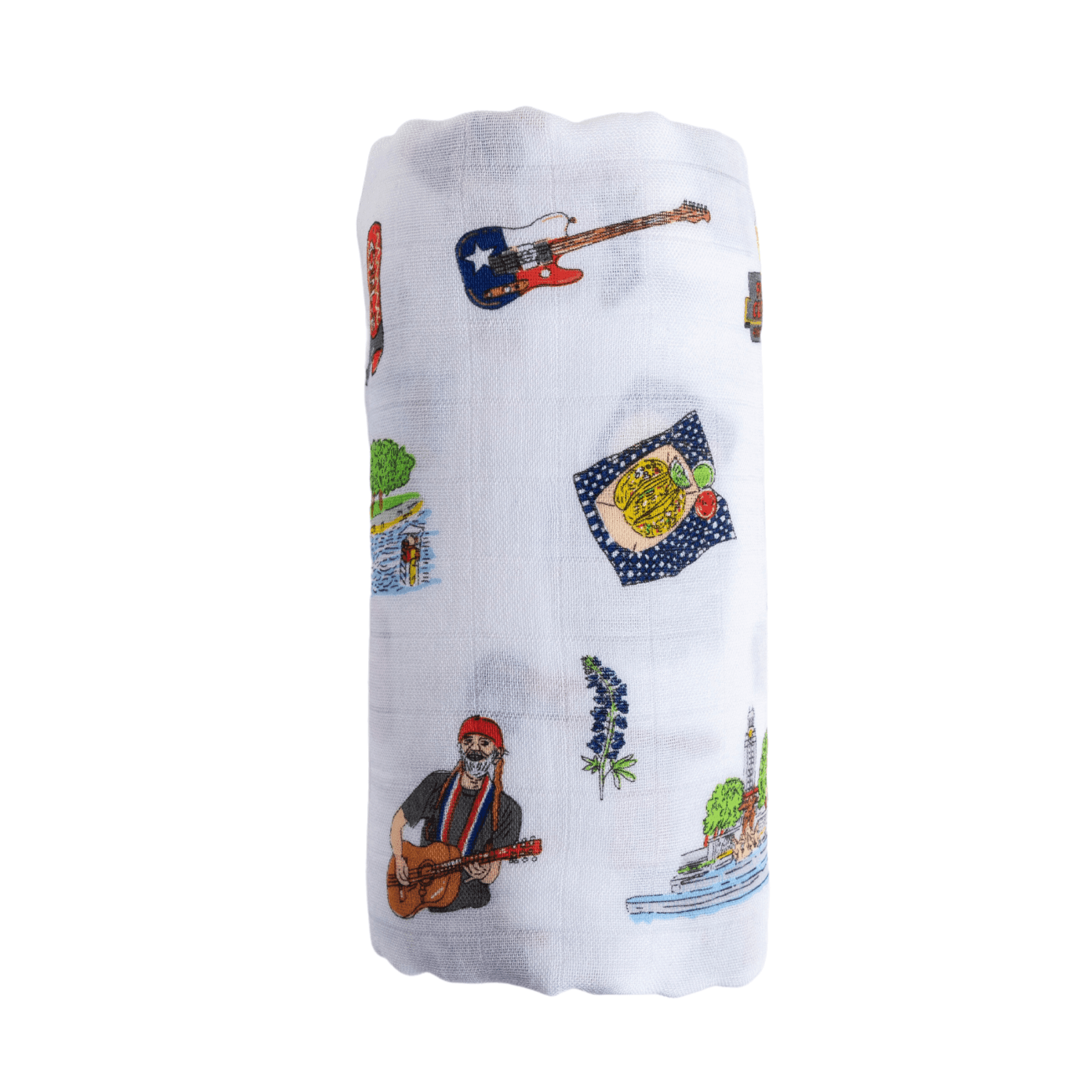 Austin Baby Gift Set: Muslin Swaddle & Bib | Organic Cotton