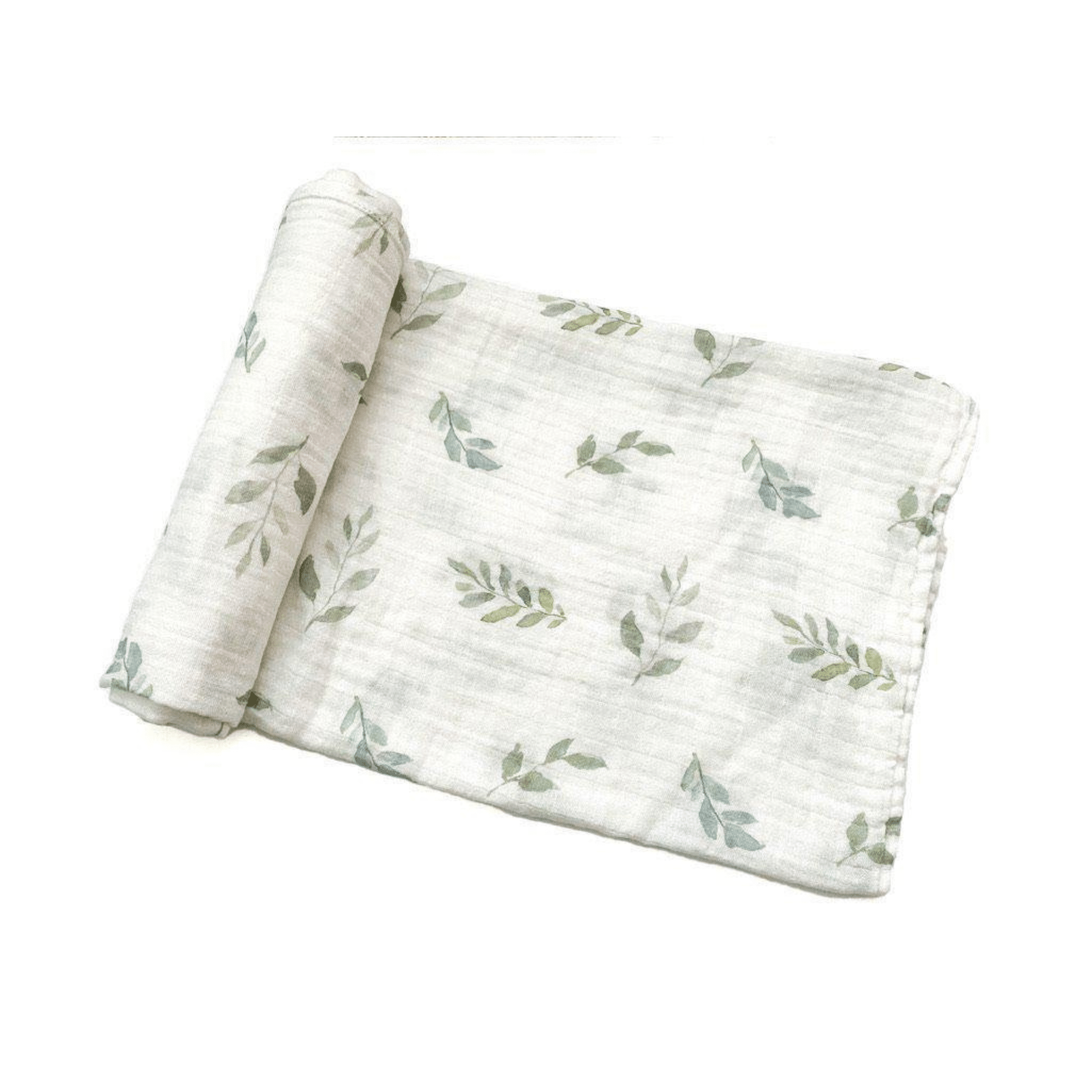 Green Leaves Muslin Swaddle Blanket