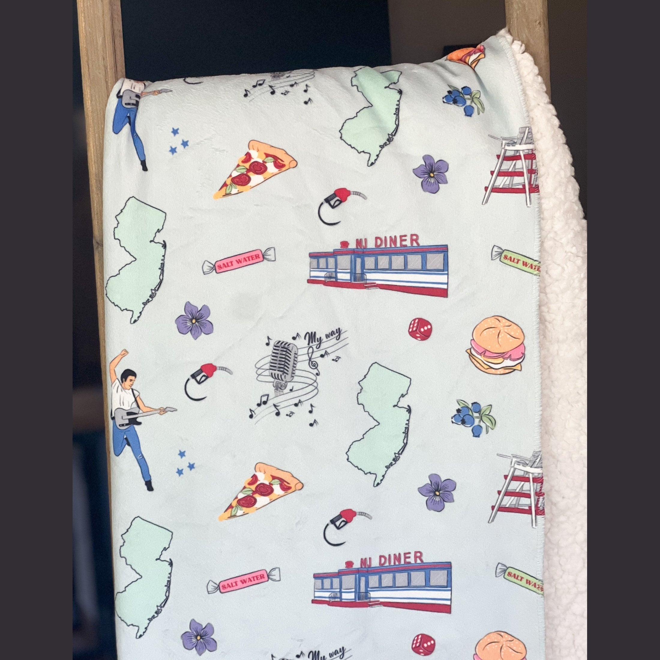 New Jersey Plush Throw Blanket 60x80 Meaningful Reminder of Home