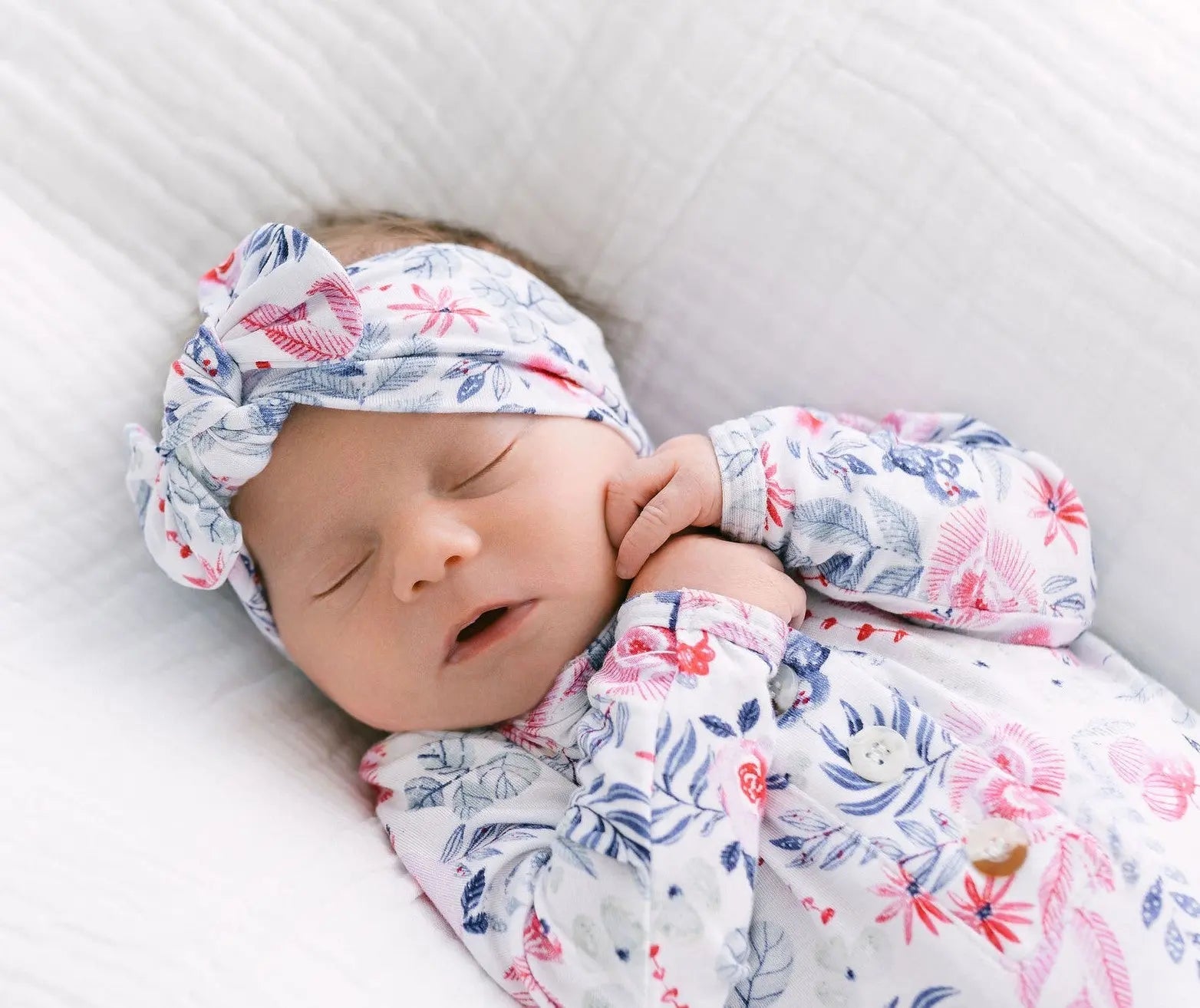 Stroller Society Newborn Gowns and Hat Set with Headband - Bloom