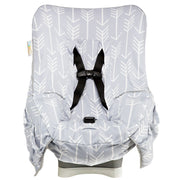 NIKO Easy Wash Children's Car Seat Cover in 100% Cotton Jersey, Grey with White Arrow Print