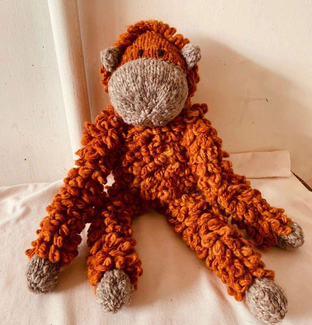 Wool Knit Buddy  | Opal the Orangutan