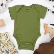 Organic Cotton Short Sleeve Baby Bodysuit, Oregano