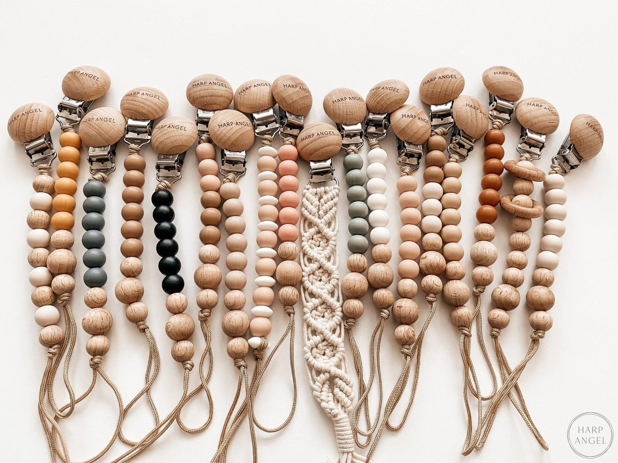 Pacifier Clip - Harper (Camel)
