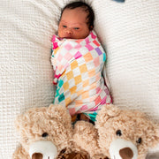 Pastel Checks Swaddle