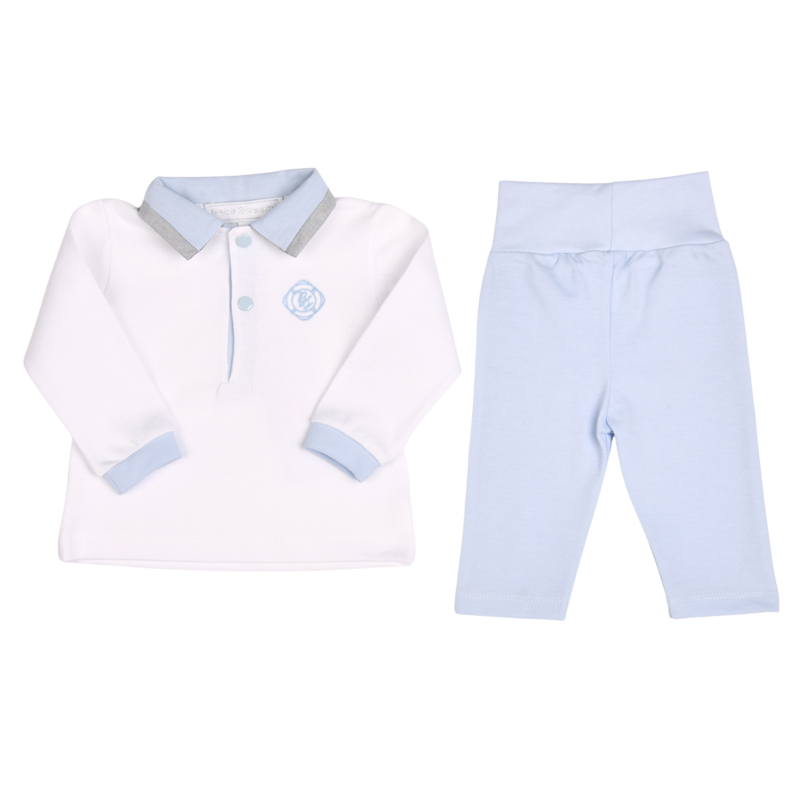 PETIT MARIN | Boys White & Blue Cotton Pyjamas