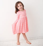 Pink Petals L/S Dress