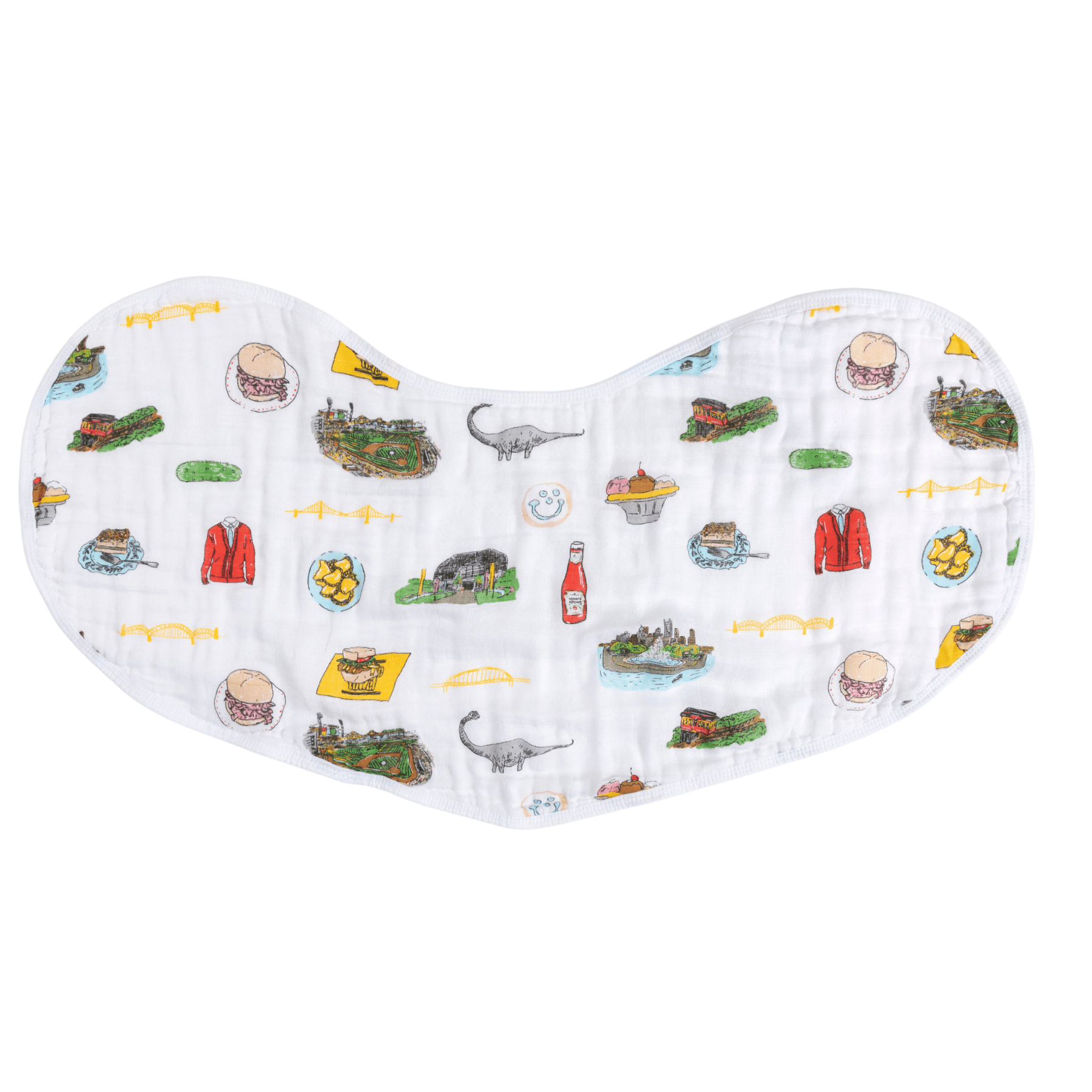 Pittsburgh Baby Gift Set: Muslin Swaddle & Bib | Organic Cotton
