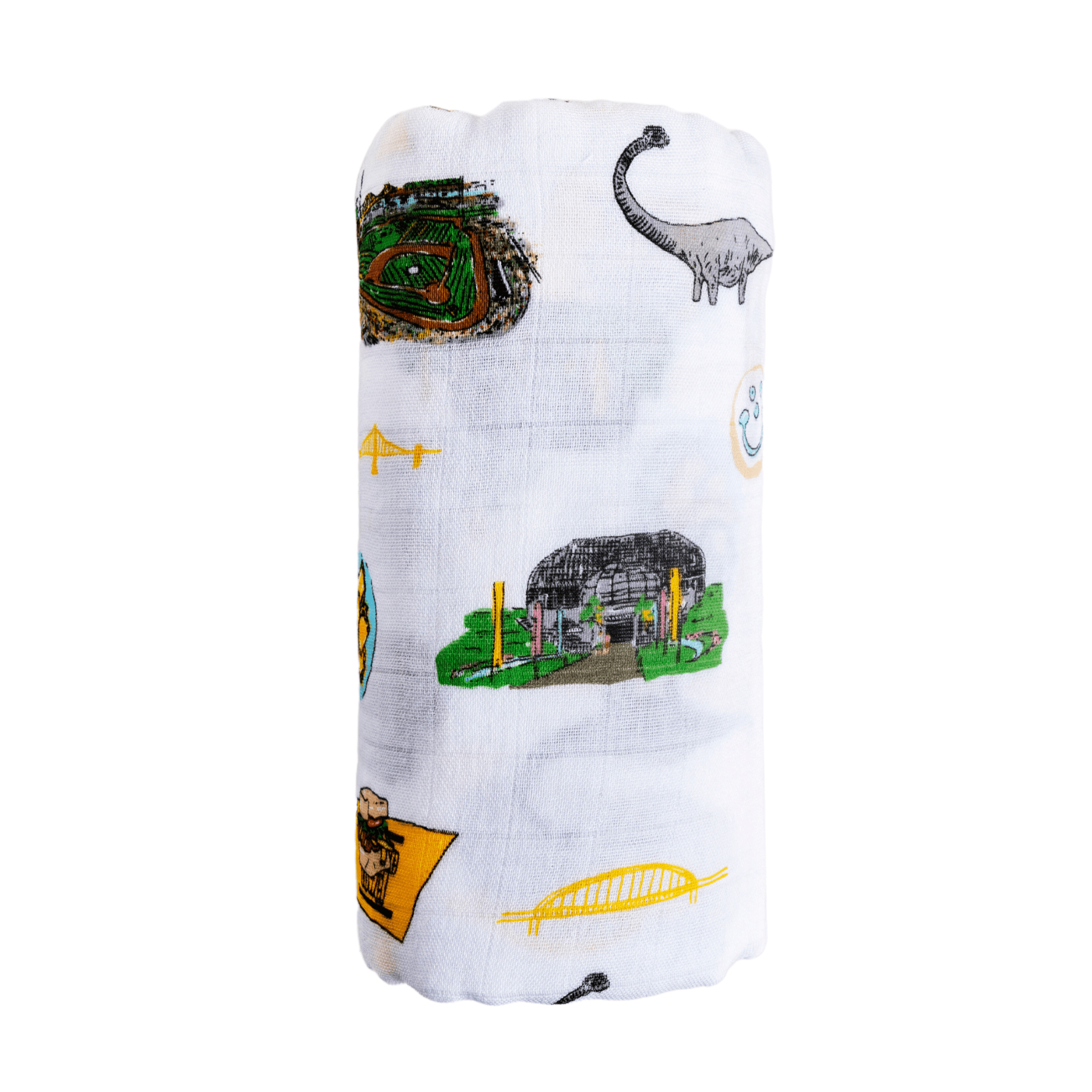 Pittsburgh Baby Gift Set: Muslin Swaddle & Bib | Organic Cotton