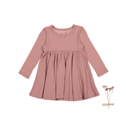 The Long Sleeve Dress - Rosewood