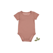 The Short Sleeve Onesie - Rosewood