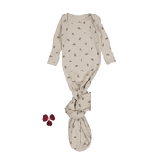 The Printed Baby Gown - Sand Leaf