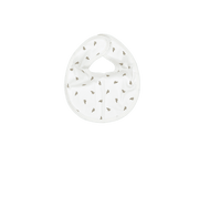 The Printed Bib - White Leaf