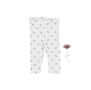 The Printed Legging - White Leaf