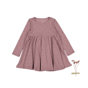 The Printed Long Sleeve Dress - Heart