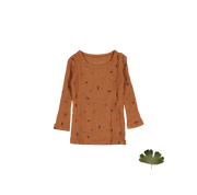 The Printed Long Sleeve Tee - Mushroom