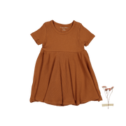 The Short Sleeve Dress - Caramel