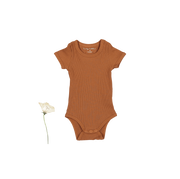 The Short Sleeve Onesie - Caramel