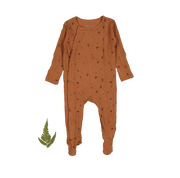 The Printed Snap Romper - Mushroom