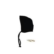 The Bonnet - Black Ribbed