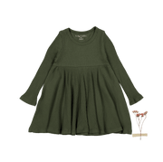 The Long Sleeve Dress - Moss