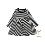 The Printed Long Sleeve Dress - Stripe