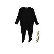 The Romper - Black Ribbed