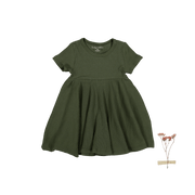 The Short Sleeve Dress - Moss