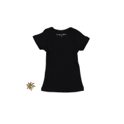 The Short Sleeve Tee - Black Ribbed