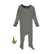 The Printed Snap Romper - Stripe