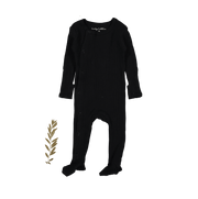 The Snap Romper - Black Ribbed