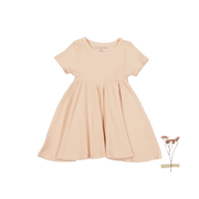 The Short Sleeve Dress - Powder