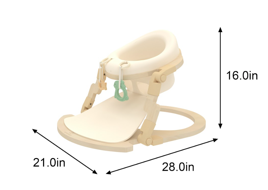 Oakling | Premium Foldable Wooden Baby Activity Seat