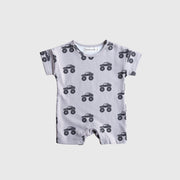 French Terry Romper | Monster Truck