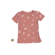 The Printed Short Sleeve Tee - Rosewood Floral