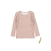 The Printed Long Sleeve Tee - Rosewood Gingham