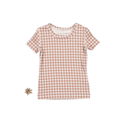 The Printed Short Sleeve Tee - Rosewood Gingham