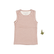 The Printed Tank - Rosewood Gingham