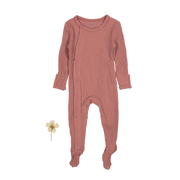 The Snap Romper - Rosewood Ribbed