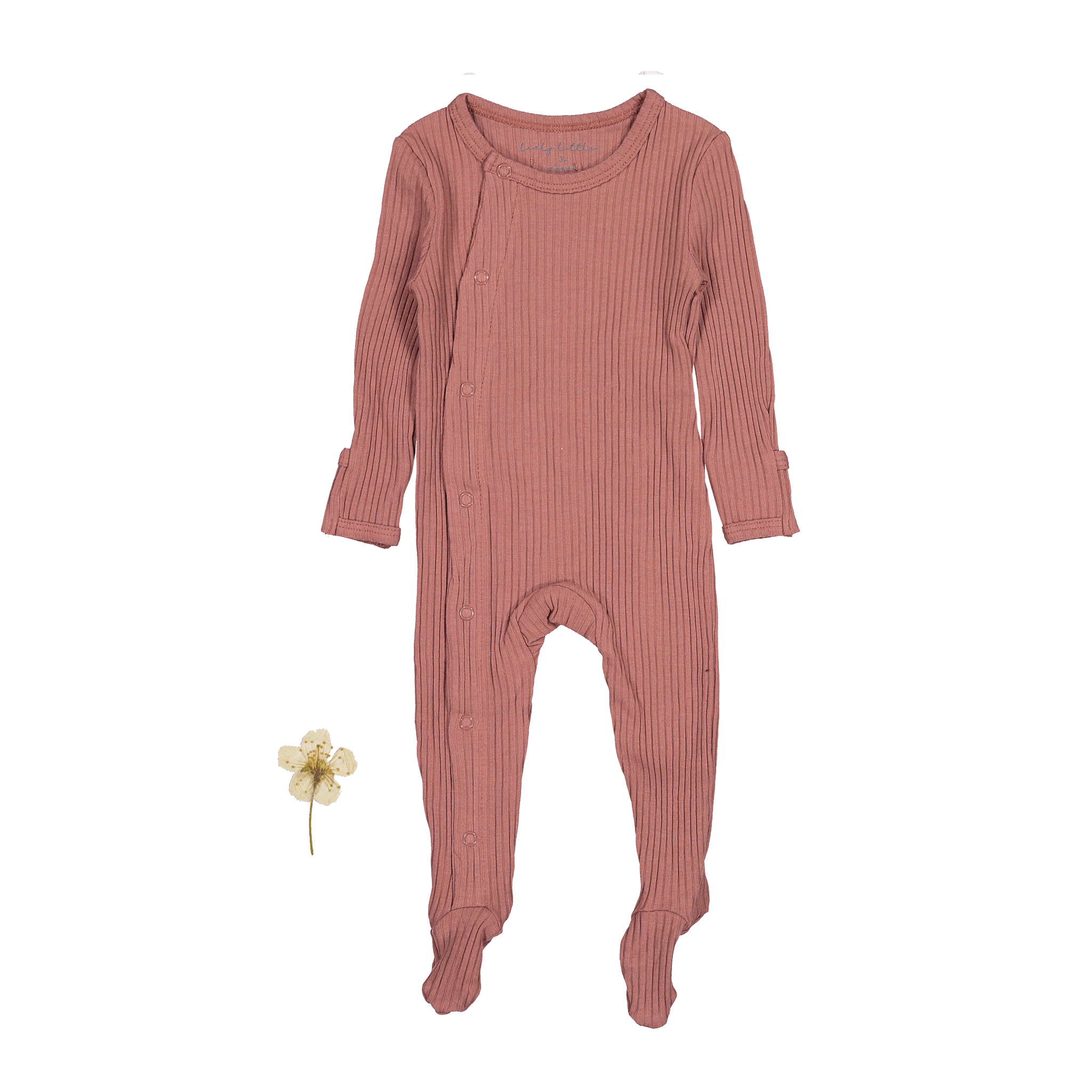 The Snap Romper - Rosewood Ribbed