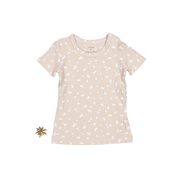 The Printed Short Sleeve Tee - Sand Petal