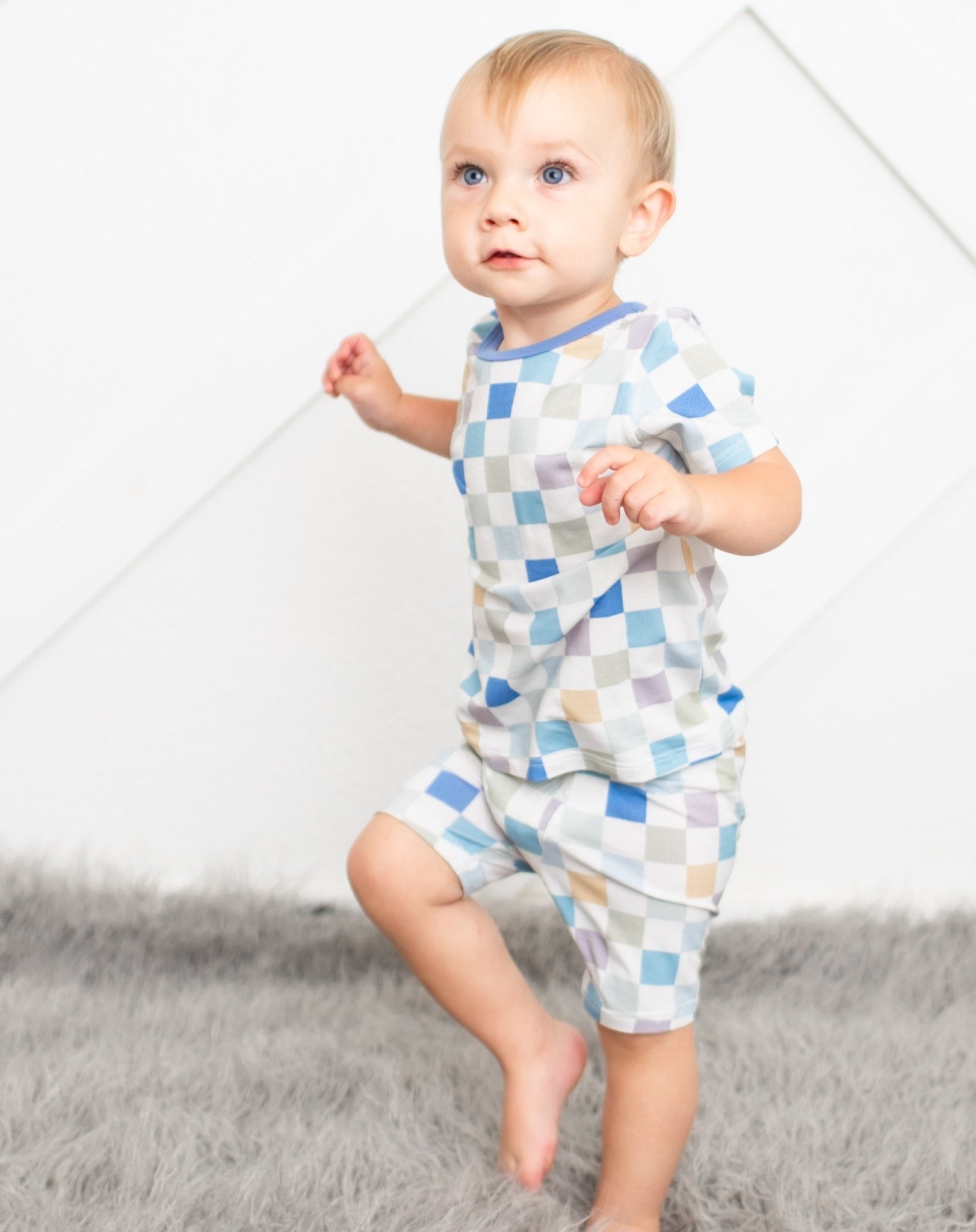 Skye Checks Shorts PJ Set