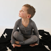 Bamboo Two Piece Pajamas | Street Micro Check
