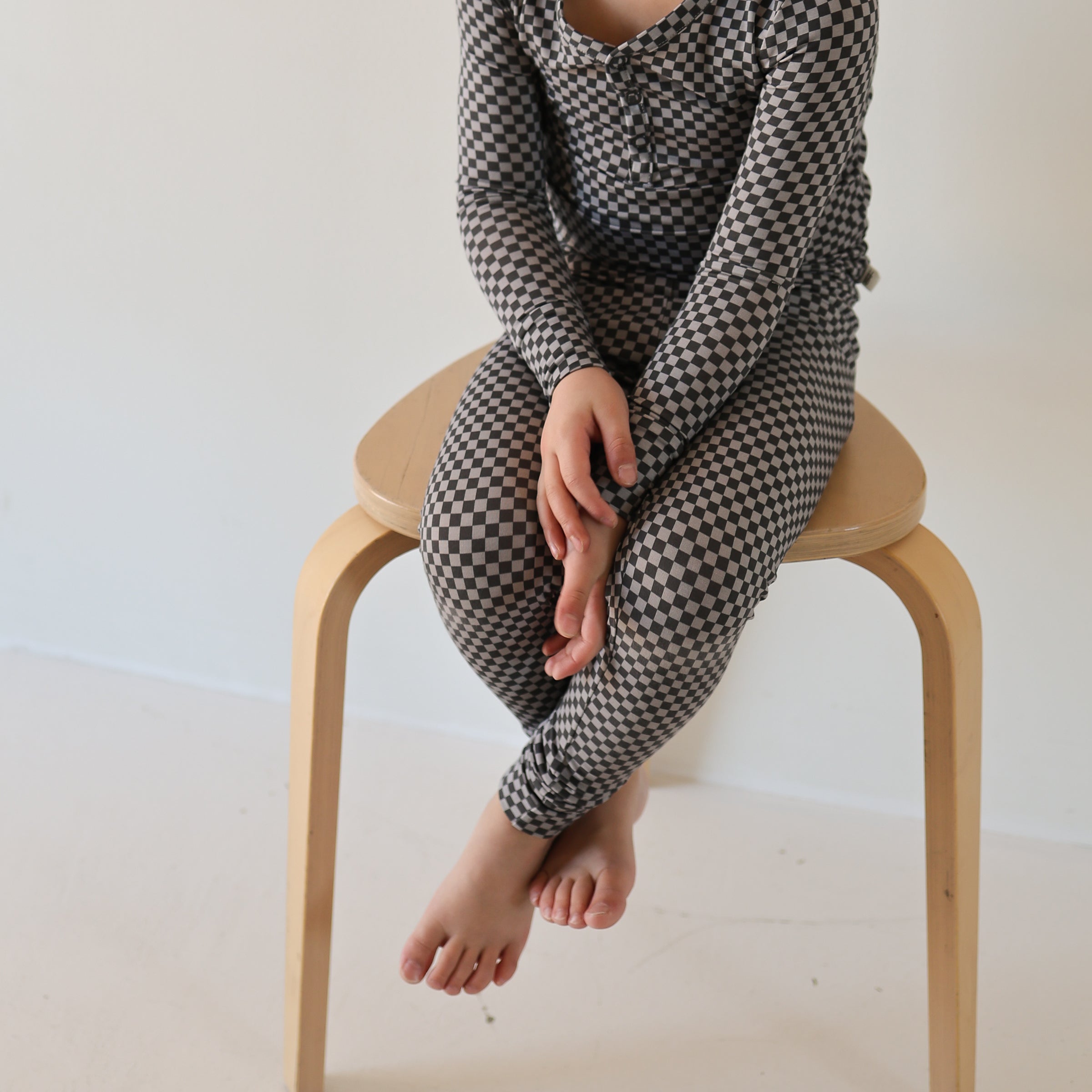 Bamboo Two Piece Pajamas | Street Micro Check