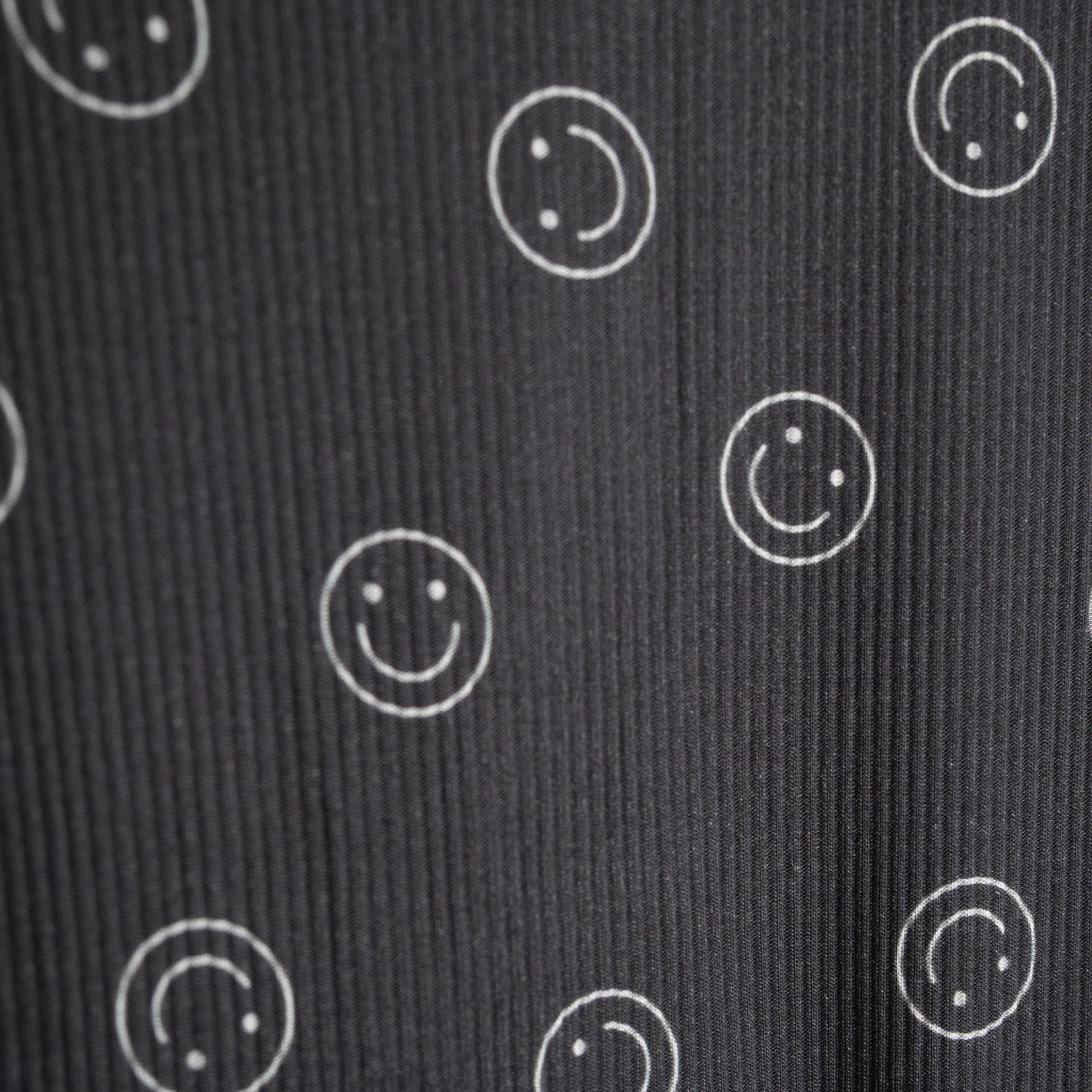Bamboo Zip Pajamas | Smiley Ribbed