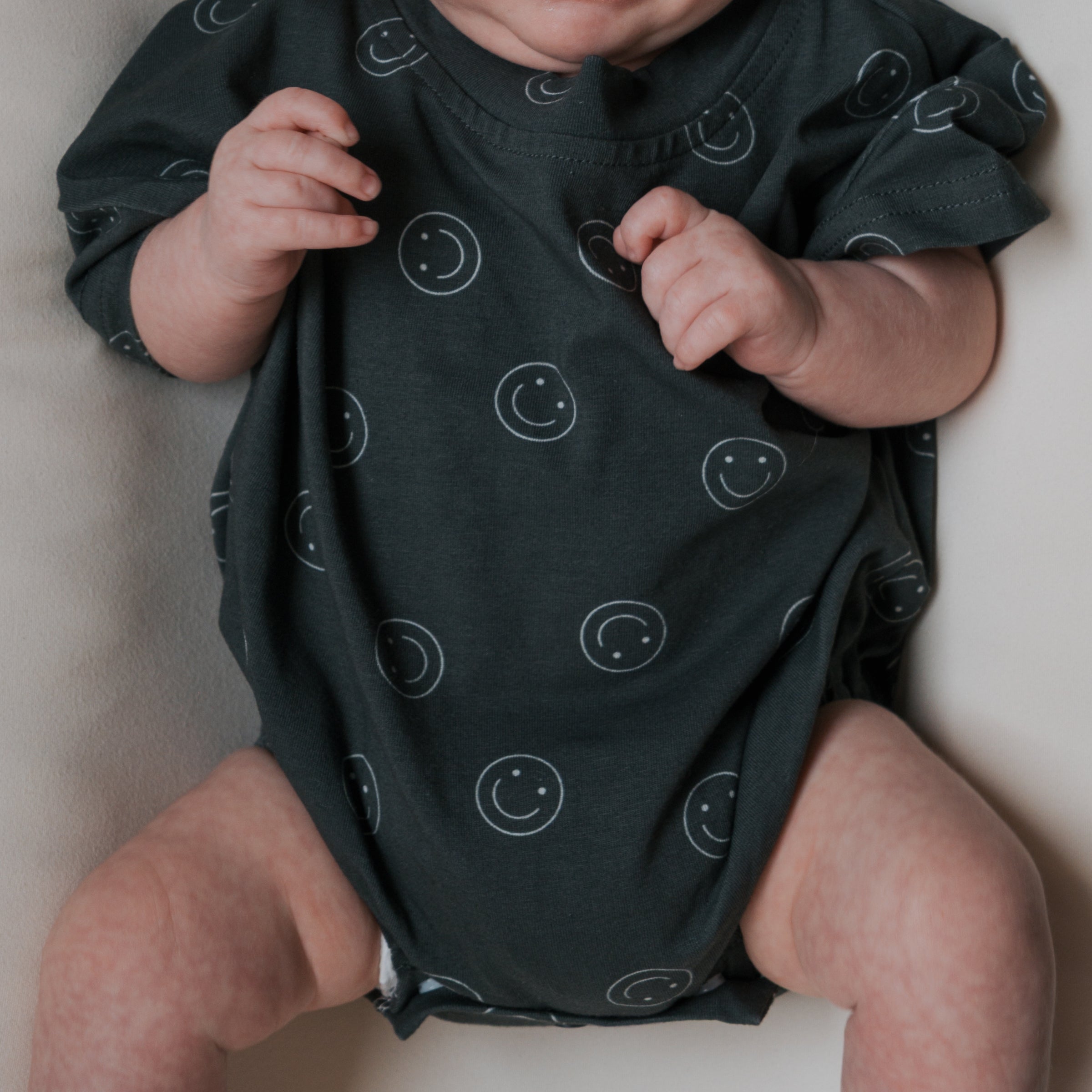 Short Sleeve Romper | Smiley