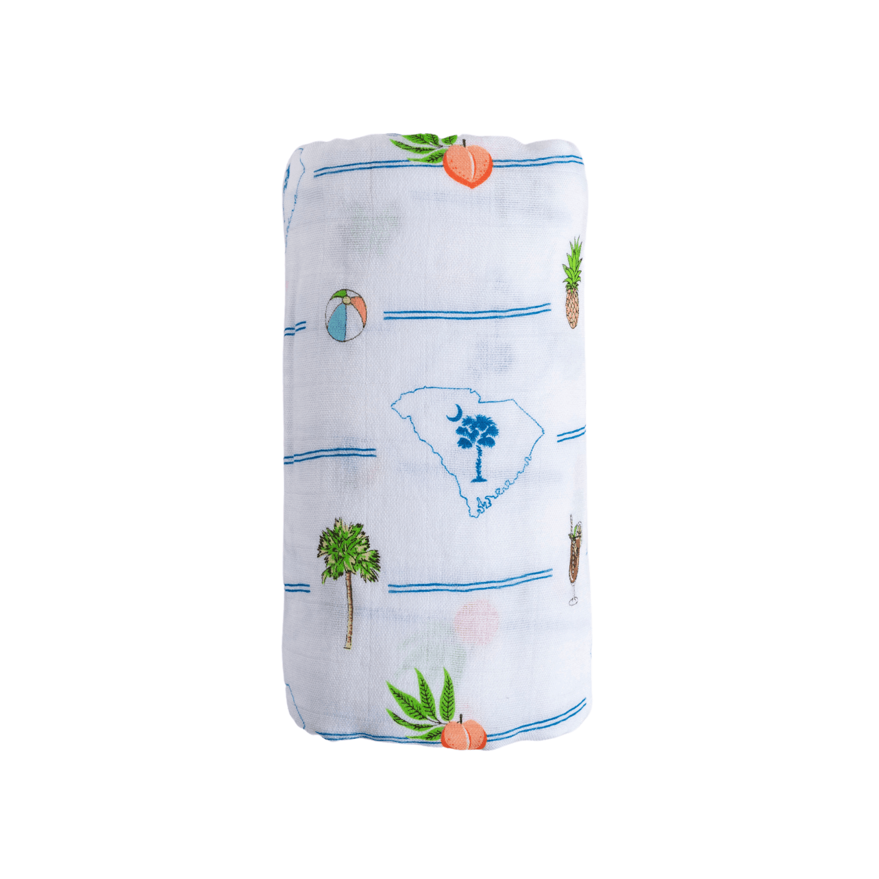South Carolina Newborn Gift Set: Muslin Swaddle & Bib